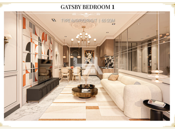 Time Square 9 one-bedroom unit renders 60 sqm 4